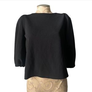 Green Envelope balloon sleeve blouse